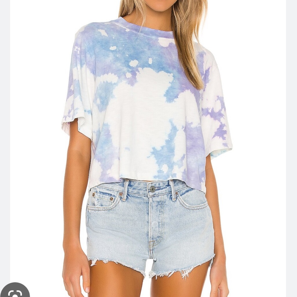 Cotton Citizen Tokyo crop tee peony blast EUC!